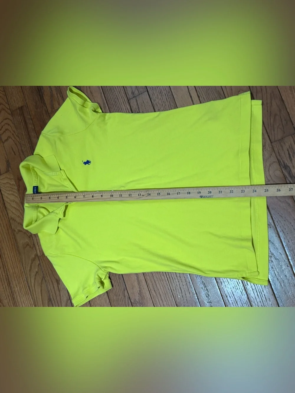 Ralph Lauren Neon Yellow Polo with Navy Pony - Picture 5 of 5